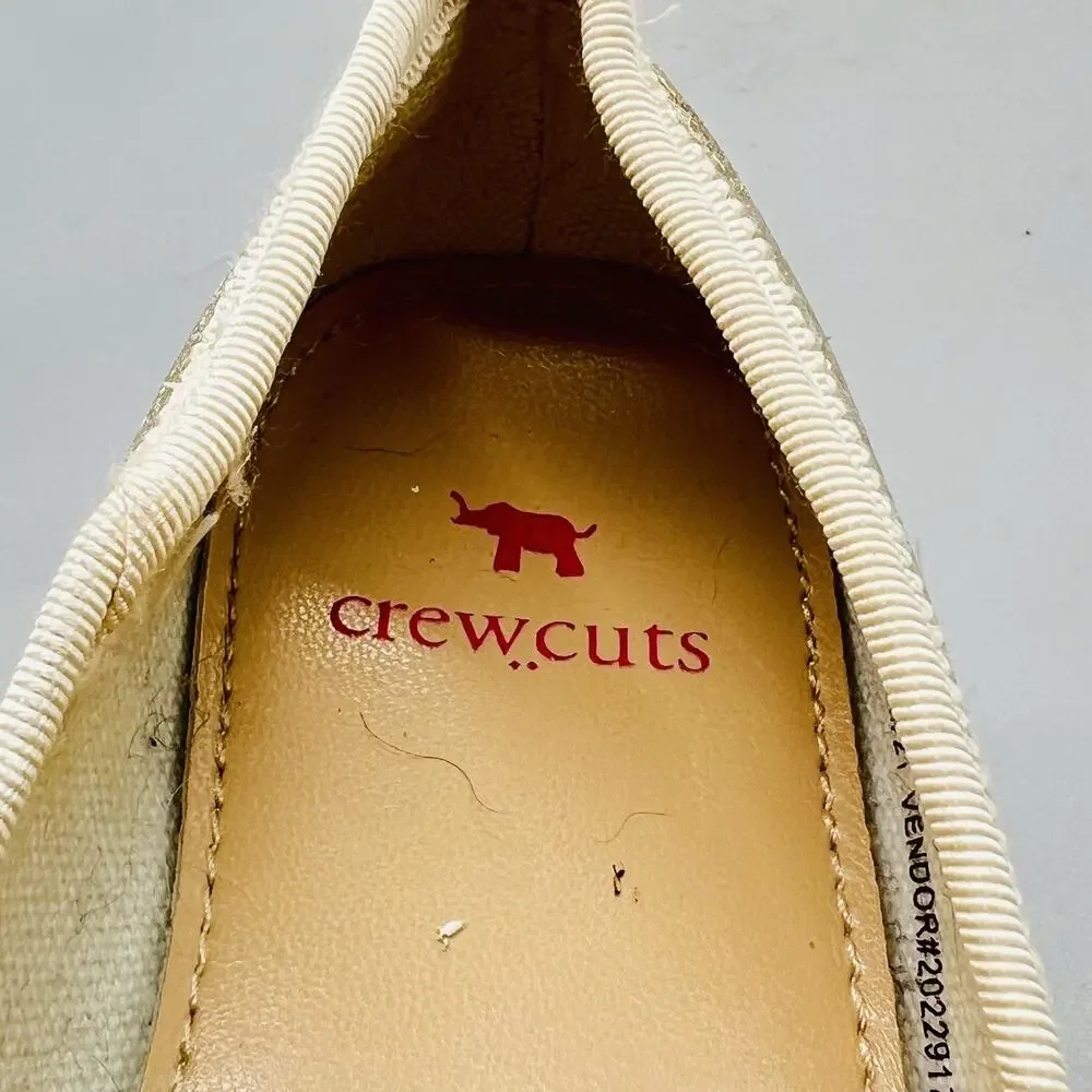 Crewcuts by J Crew Shoes Girls 13 Gold Ballet Flats Bow Slip On Dress Casual